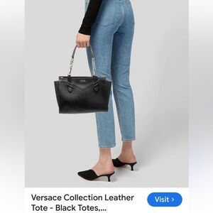 Versace Collection Leather Tote